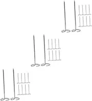 STOBAZA 3sets Vertical Barbecue Skewers Skewers for Grilling Chicken Meat Seafood Vegetables Space Saving Design for Easy Storage and Even Heat Distribution 10pcs*3