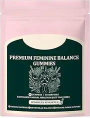 Feminine Balance Gummie, New Premium Feminine Balance Gummies - for Women’s Health & Wellness - Vegan - Immune Support, Gluten-Free & Halal - Hawaiian Pineapple - 60 Gummies (2, Unflavoured)