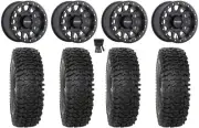 Method 401 Bdlk 14" Wheels Bk 4+3 32" RC500 Tires Pioneer 1000 / Talon