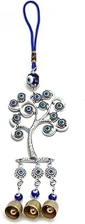 Zingtsing Evil Eye Wall Hanging Decor, The Tree of Life Wind Chime, Evil Eye Handcraft Decorative Hanging Ornament for Home Car Backpack Garden