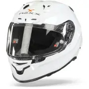X.R3R Plain Pearl White Full Face Helmet