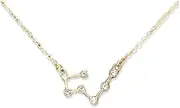 [Generic] Constellation Theme Rhinestone Friendship Necklace Ins Comfortable with Display Card Jewelry Chain Charm Pendant