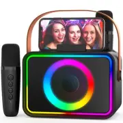 Karaoke Machine,Portable Bluetooth Karaoke Speaker with 2 Wireless Microphone...