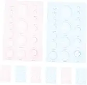SEWACC 8pcs Half-Round Shape Molds Paper Quilling Tools for Crafts Clay Taker Molds for Soft Pottery and Polymer Clay Projects