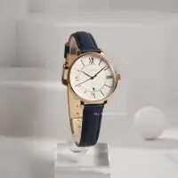 在飛比找momo購物網優惠-【FOSSIL】Jacqueline 藍色款皮革腕錶(ES3