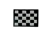 Flag patch patches embroidered Black white backpack checkered biker racing