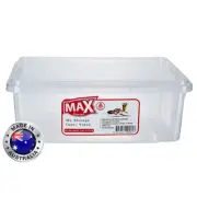 24 x MAX 10L Storage Tubs with Lid Plastic Bin Basin Container Box Clear