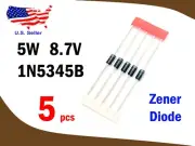 1N5345B (5 pcs) 5W 8.7V Zener Diode - Free & Fast shipping