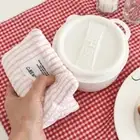 2Pcs/Set Anti Scalding Striped Grid Cup Mat Teapot Pad Living Room