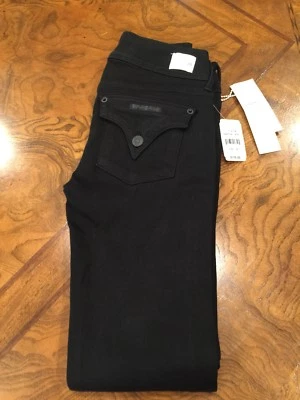 Hudson Demin Collin Super Stretch Skinny All Black JEANS Size 31 BNWT W422TEN