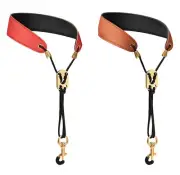 1 XLeather Saxophone Neck Strap/for Soprano Tenor Alto Baritone Sax-Multi Color