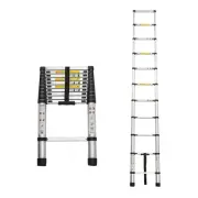 Telescoping Ladder 10.5FT, Aluminum Alloy Folding Ladder Portable Multi-Purpose