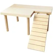 Hamster Wooden Table with Ladder Household Platform Shaped Animal