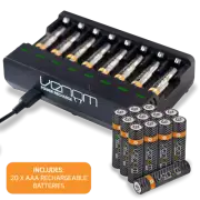 AA / AAA Battery Charging Dock plus 20 x AAA 500mAh Rechargeable Batteries