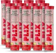 PLI'X THE PLANT Apple Cider Vinegar Tablets with Mother, 500mg, 120 Effervescent Tablets, 8 Pack