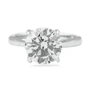 1.26ct Round Brilliant Diamond Engagement Ring Light Gray Color I1 Clarity