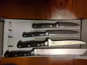 Camelot stainless cleaver kitchen knives set 4: Bread Boning Utility Paring