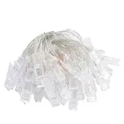 2 Set 3M 20Led Holder Clip Fairy Sliver Wire String Light Battery Christmas Party Holiday Decor