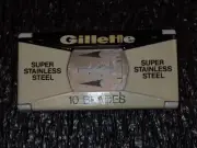VINTAGE GILLETTE RAZOR BLADES IN ORIGINAL WHITE CASE SHAVING NEW OLD STOCK 6pc