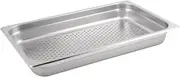 Trenton Stainless Steel 1/1 Perforated Anti Jam Gastronorm Tray, 150 mm Depth, Silver