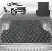 6D Diamond Ute Tub Mat for Chevrolet Silverado (GMT T1XX) 2019-Current 6ft 10in Bed Length - Custom Fit - Poly Material - Scratch-Proof - Easy to Clean & Non-Slip - Waterproof - Black