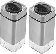 PHENOFICE Set of Kitchen Salt Jars Metal Spice Bottles Salt Pepper Storage Containers