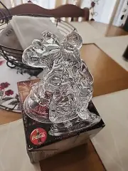 Coca Cola Christmas 1997 Crystal 5”x5” Santa Claus Coke Vintage Figurine Box