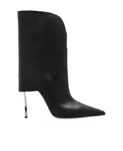 Casadei Pointed Toe Heeled Ankle Boots 35.5 Black
