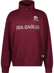 Manly NRL Womens 1/4 Zip Sweat Top