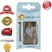 Lady Jayne Brown Hair Pins for Holding Ponytail Curl Styling Roller Style 25 Pk