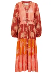 Hannah Artwear Larisa Printed Silk Midi Dress - Multicoloured - 3 (UK12 / M) 3 (UK12 / M)