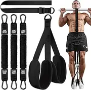 Pull Up Assistance Bands, Heavy Duty Resistance Band for Pull Up Bar, Adjustable Weight/Size with Fabric Feet/Knee Rest, Bands for Pull Up Assist for Strength Training, Patented Pull Up Assist Band