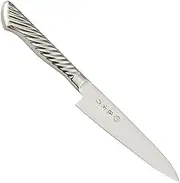 Fujitora FU-883 Petty Knife, 4.7 inches (120 mm), Made in Japan, Cobalt Alloy Steel, Double-Edged, Small Utility Knife Suitable for Peeling, Decorative Cutting, Small Crafts, Tornado Pattern, Easy to