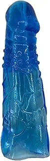 Threaded mace Condom Male Condoms Adult Lock fine Ring Extended Sleeve Blue 7in