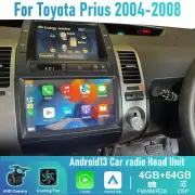 9" Wireless CarPlay Android Auto head unit BT Radio For Toyota Prius 2004-2008