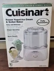 Cuisinart Frozen Ice Cream Yogurt Sorbet Maker, Model ICE-20 1.5 Quart NIB