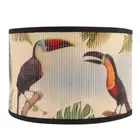 Lamp Shades Drum Lamp Shade E27 Vintage Burlap Lampshade Birds Pattern Chande...