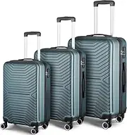 [Fulvari] 3-Piece Set Luggage, Hard Sided Luggage with Spinner Wheels Suitcase Set with with Lock 20in/24in/28in Luggage Sets for Travel