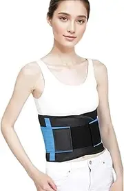 kangshlye Back Brace for Men and Women,Breathable Back Support Belt,Back Support for Lower Back Pain and Spinal Fractures,Back Braces for Scoliosis Treatment (Blue, M)