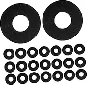 Mobestech 25pcs Heightened and Thickened Gasket Water Dispenser Heavy Duty Washer Mechanical Washers Kitchen Kit Portable Dishwasher Air Hose Water Jug Kitchen Black Rubber