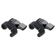 2PK Fox 40 Summit Classic Whistle Sports Accessory w/ Fingergrip Black