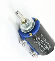 Aexit WXD3-13 (Control electrical) 10K ohm 2W 4mm Shaft Multiturn Rotary Wire (59ry300qf738) Wound Potentiometer