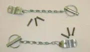 LYNCH PIN, CHAIN AND BRACKETS (PAIR). COMPATIBLE WITH: MASSEY FERGUSON (VARIOUS