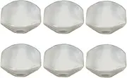 6Pcs White Plastic Acoustic/Electric guitar Instruments tuning Pegs Caps Handle Knobs