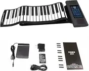 88 Keys Portable Roll Up Piano, Soft Silicone Electronic Digital Music Keyboard Piano for Kids Adults, USB Input, Bluetooth, Rechargeable Battery Powered