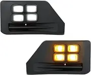 LED DRL Front Fog Lights Compatible With Toyota RAV4 2019 2020 2021 2022 2023 Daytime Running Light Driving Turn Signal Lamp