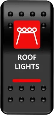 Moose On/Off Roof Light Rocker Switch Red