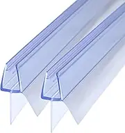 Shower Seal 2 x 80 cm Replacement Seal for 4 mm / 5 mm / 6 mm for Shower Cubicles Bath with Extended Rubber Lips Glass Door Shower Seal Glass Thickness