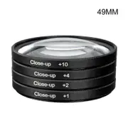4pcs Macro Close Up Lens Filter Kit +1 +2 +4 +10 49/52/55/58/62/67/72/77/82mm TAO 49mm