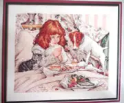 Vintage 1994 Leisure Arts Four-Fold Cross Stitch Chart Leaflet "Suspense"